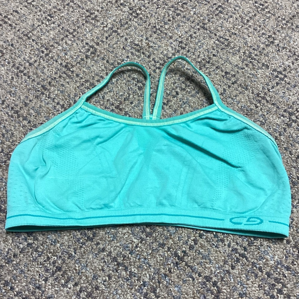 Champion Teal Blue Racerback Sports Bra * Size Girls Large